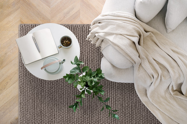 Bubbles Loppy – Taupe Hand Woven Floor Rug