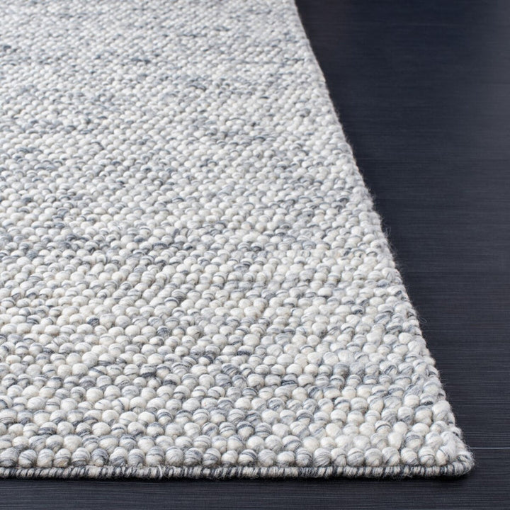Pebbles Light Grey Pure Wool Hand Woven FLoor Rug
