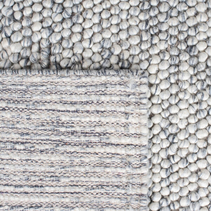 Pebbles Light Grey Pure Wool Hand Woven FLoor Rug