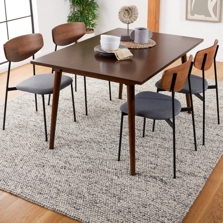 Pebbles Light Grey Pure Wool Hand Woven FLoor Rug