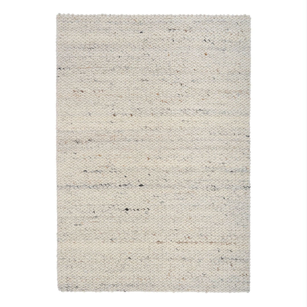 Doha Greyology CROSS Stiches Pure New Zealand Wool Floor Rug