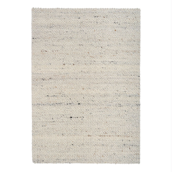 Doha Greyology CROSS Stiches Pure New Zealand Wool Floor Rug