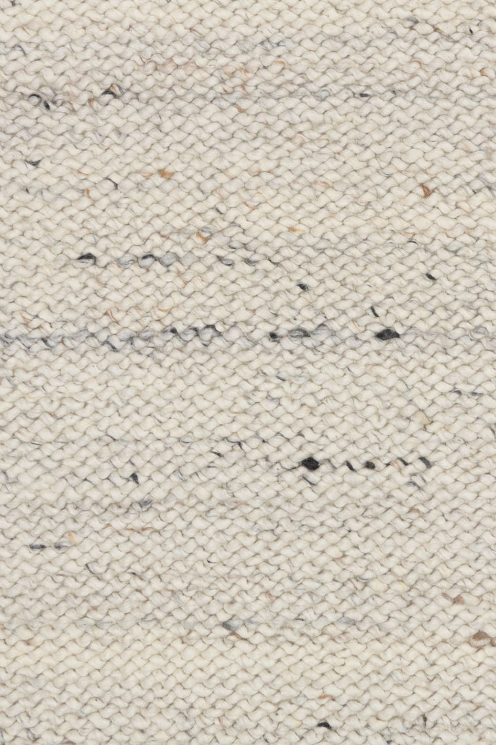 Doha Greyology CROSS Stiches Pure New Zealand Wool Floor Rug