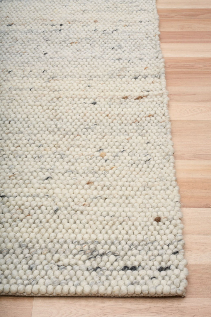 Doha Greyology LOOPS Pure New Zealand Wool Floor Rug