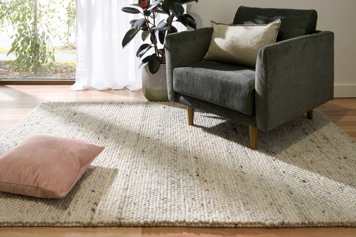 Doha Greyology LOOPS Pure New Zealand Wool Floor Rug