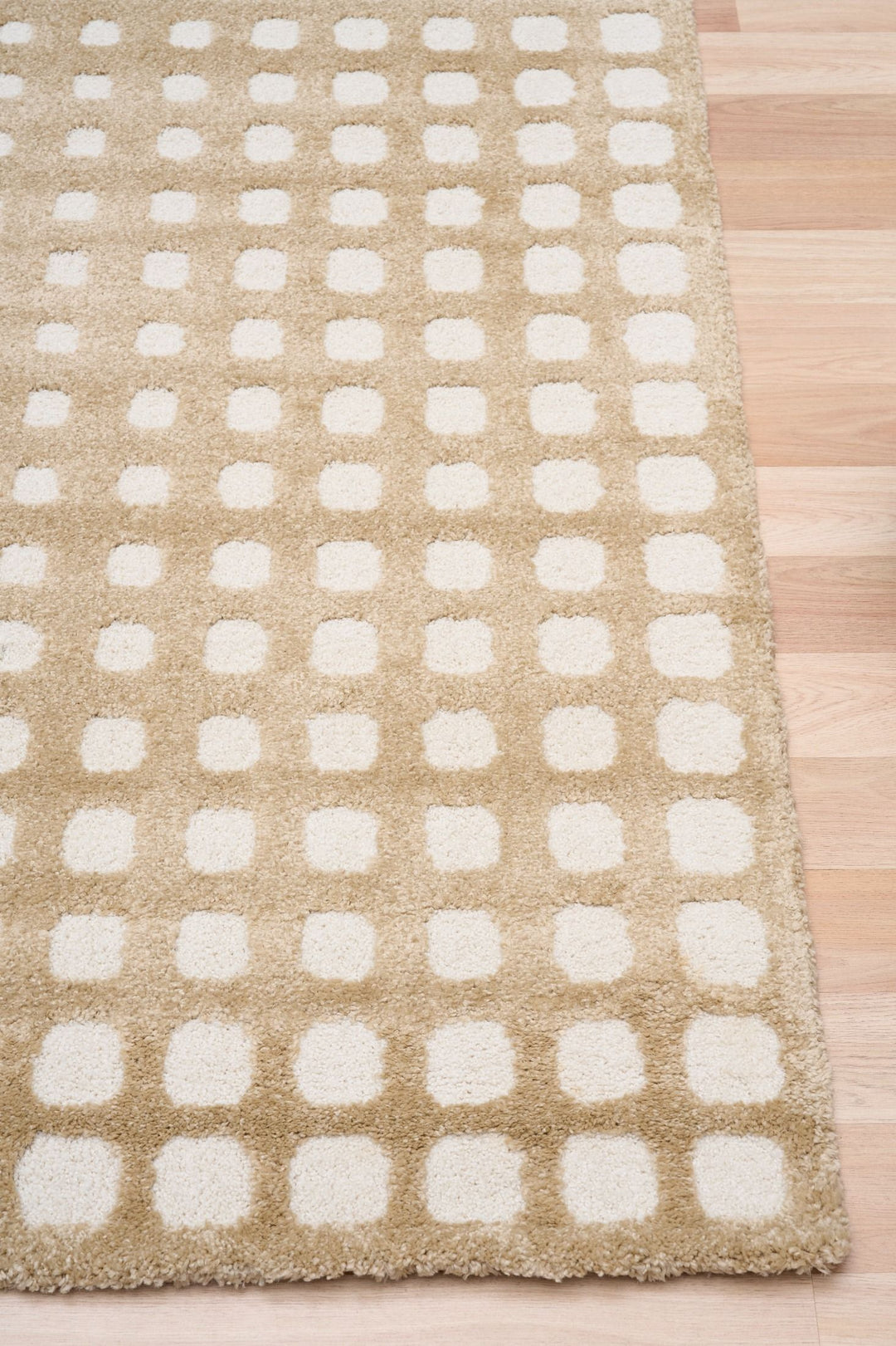 OZLAND TAN IVORY  EASY CARE FLOOR RUG