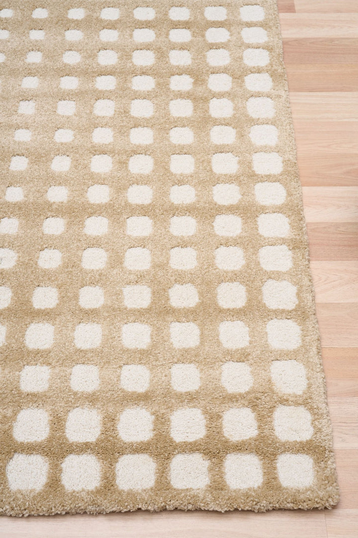 OZLAND TAN IVORY  EASY CARE FLOOR RUG