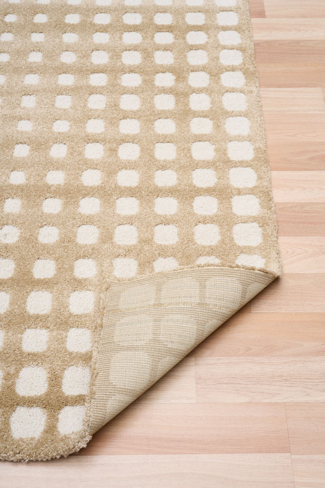 OZLAND TAN IVORY  EASY CARE FLOOR RUG