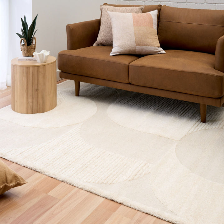 OZLAND WHITE EASY CARE FLOOR RUG