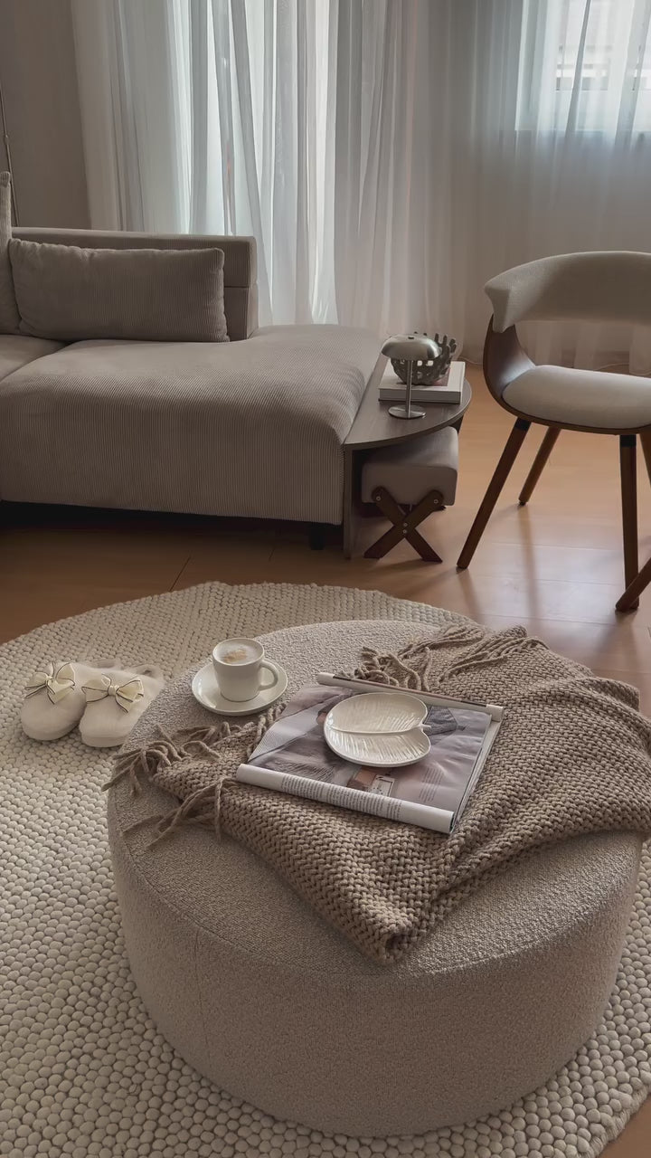 Pebbles White Hand Woven Floor Rug