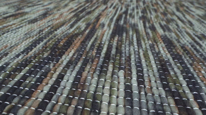 SPIKE Black  MULTI HAND WOVEN FLOOR RUG