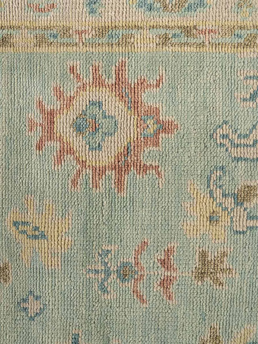 Sana Sage Green Pure NZ Wool Blend  Hand Woven FLoor Rug