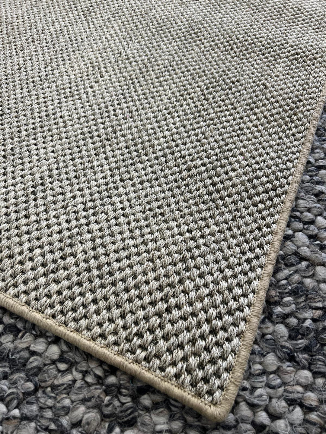 Libby Sisal Oak Floor rug with Rubber Backing