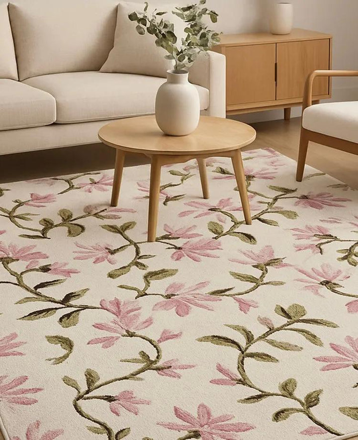 AMBER Ivory Multi Pure Wool Hand Tufted Floor rug