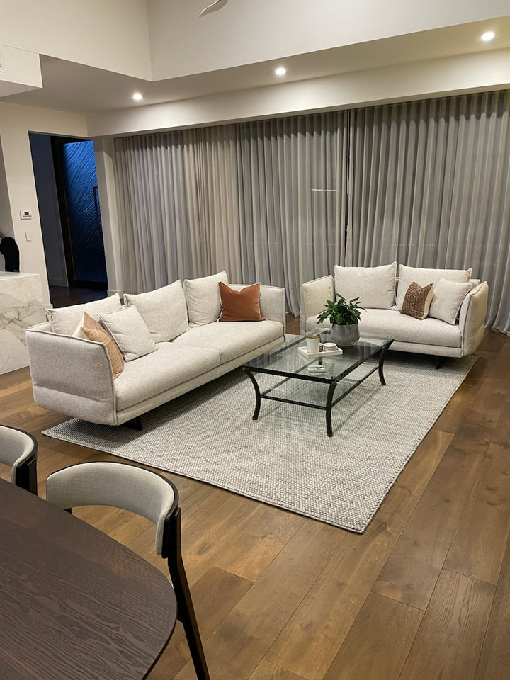 Nirvana SILVER Hand woven Floor rug