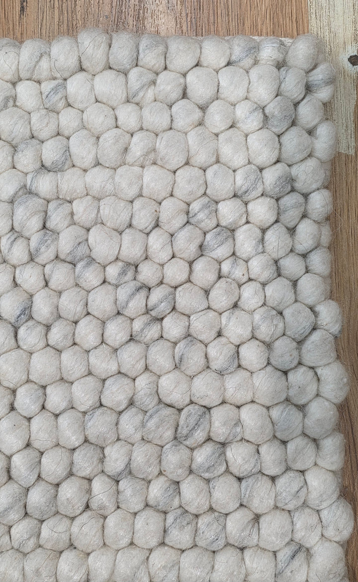 BARCELONA IVORY PURE NZ WOOL HAND WOVEN FLOOR RUG