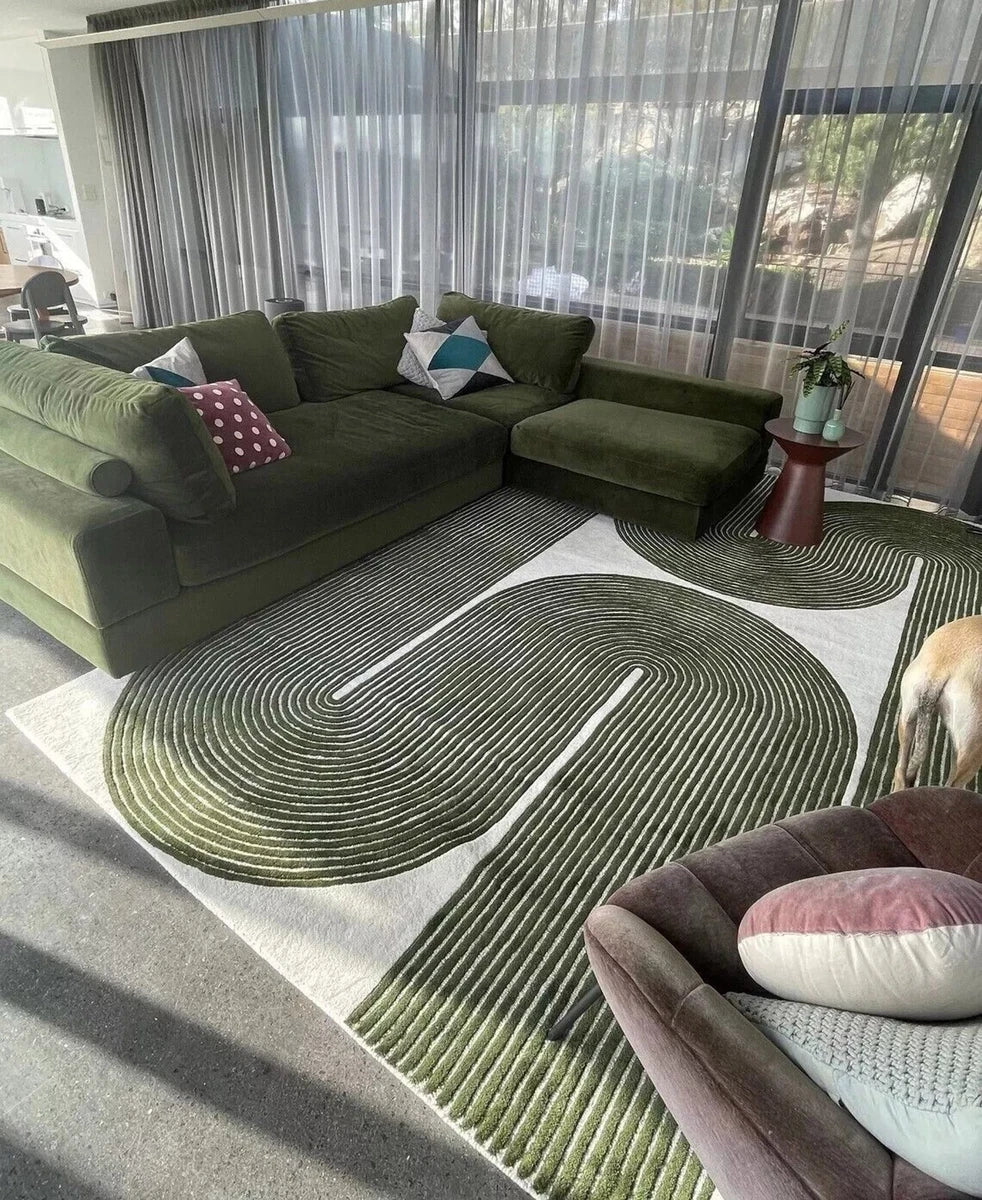 Viper Olive Hand Tufted Pure Wool Floor Rug