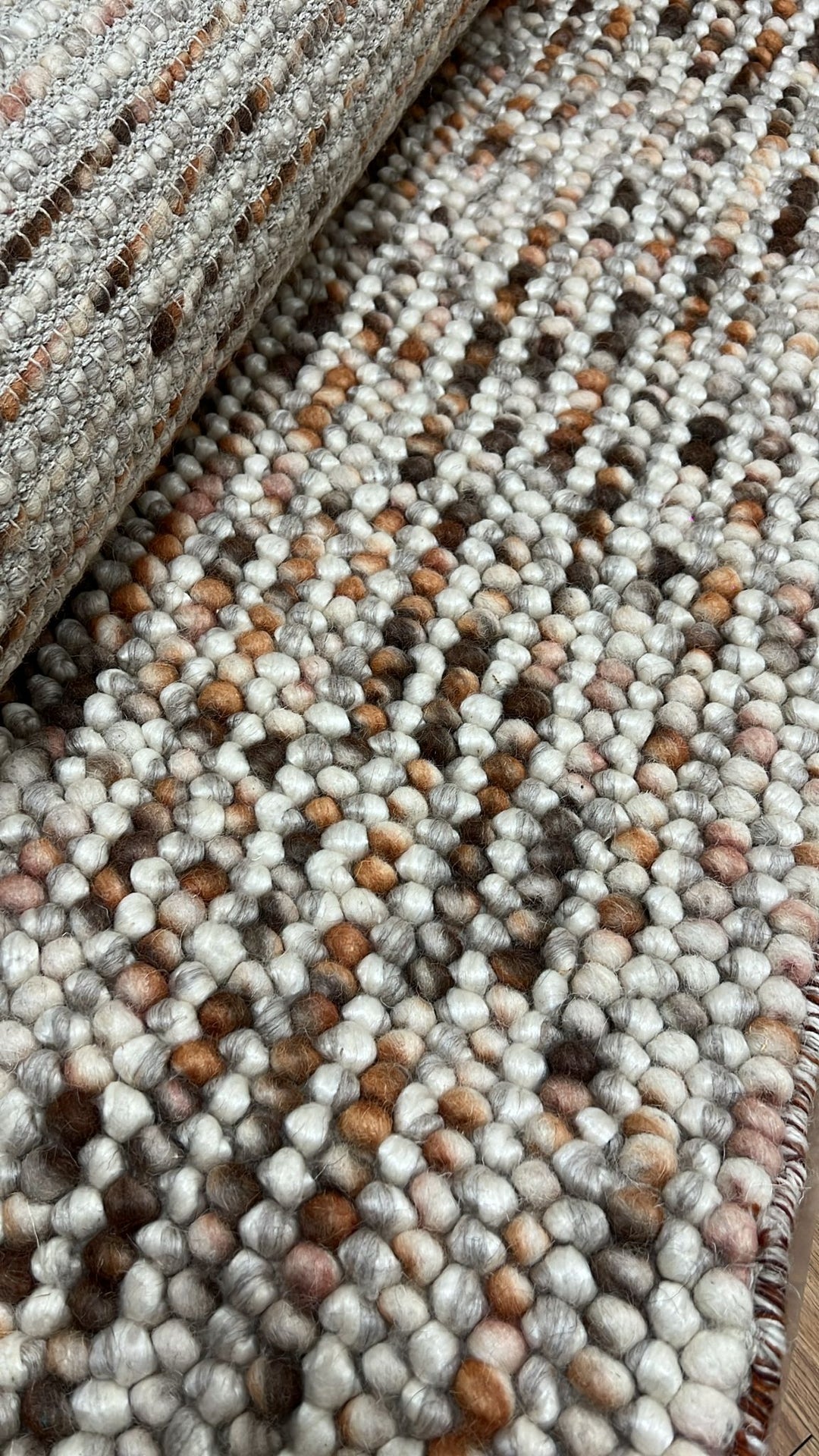 Pebbles Copper Hand Woven Floor Rug