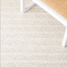 Pebbles Loop Braid  White Hand Woven wool Floor Rug