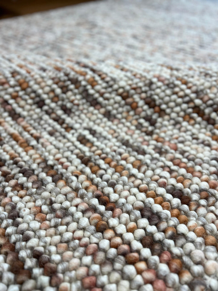 Pebbles Copper Hand Woven Floor Rug