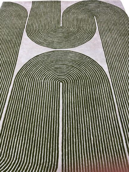 Viper Olive Hand Tufted Pure Wool Floor Rug