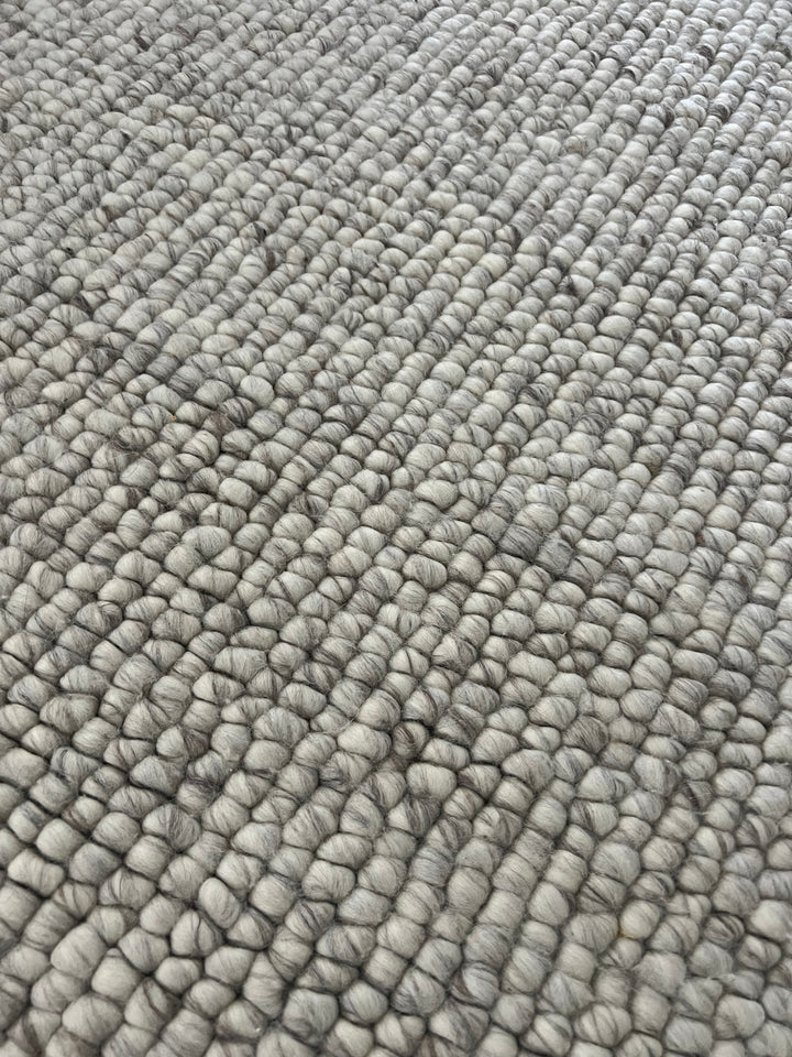 MODERN BERBER NATURAL PURE WOOL HAND WOVEN FLOOR RUG