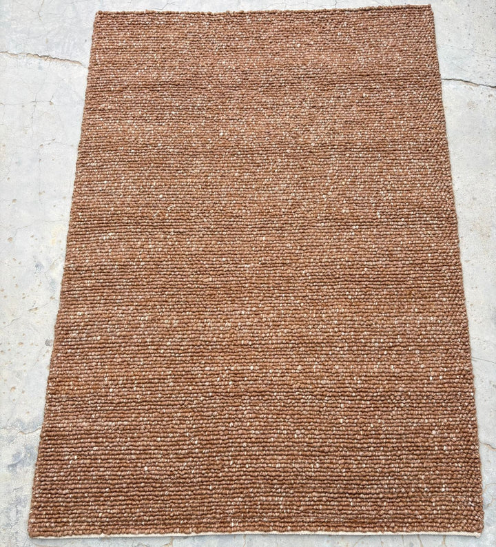 Pebbles Tan Hand Woven pure Wool Floor rug