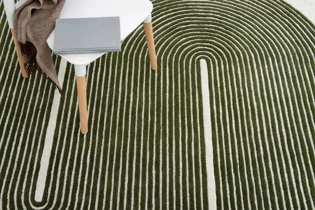 Viper Olive Hand Tufted Pure Wool Floor Rug