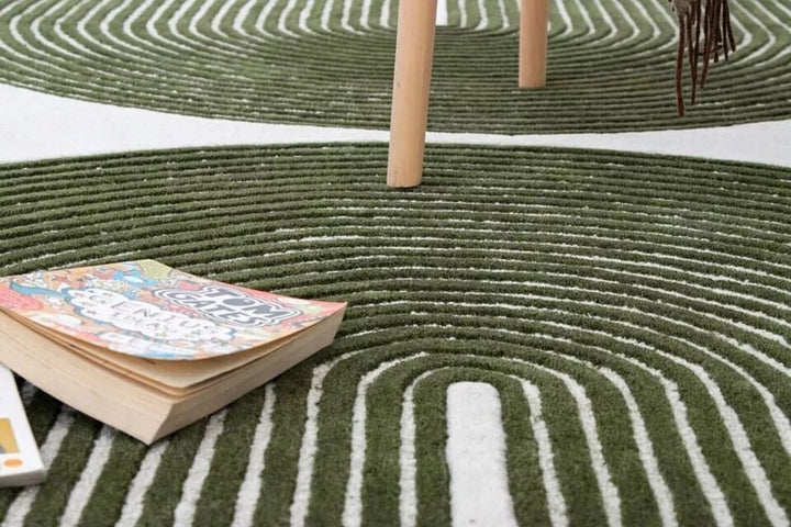 Viper Olive Hand Tufted Pure Wool Floor Rug