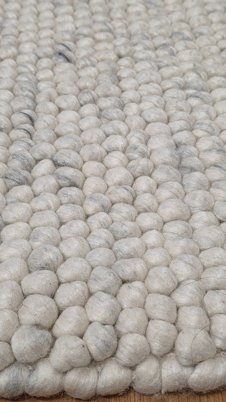 BARCELONA IVORY PURE NZ WOOL HAND WOVEN FLOOR RUG