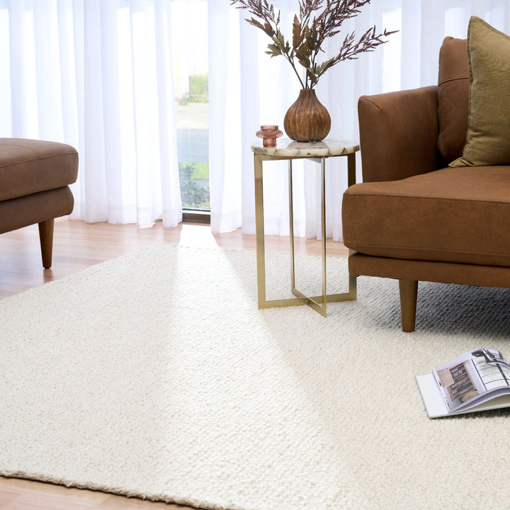 SAHAR PURE WOOL HAND WOVEN IVORY FLOOR RUG