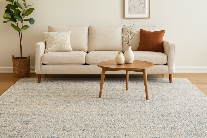 SAHAR PURE WOOL HAND WOVEN TEAL FLOOR RUG