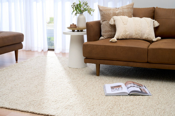 SAHAR PURE WOOL HAND WOVEN WHEAT FLOOR RUG