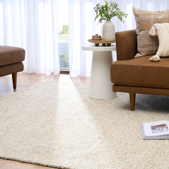 SAHAR PURE WOOL HAND WOVEN WHEAT FLOOR RUG