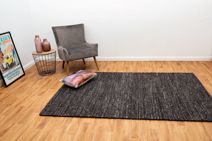 HARLEY HAND WOVEN PURE NZ WOOL NIGHT FLOOR RUG