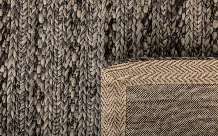 HARLEY HAND WOVEN PURE NZ WOOL SIlver Grey  FLOOR RUG