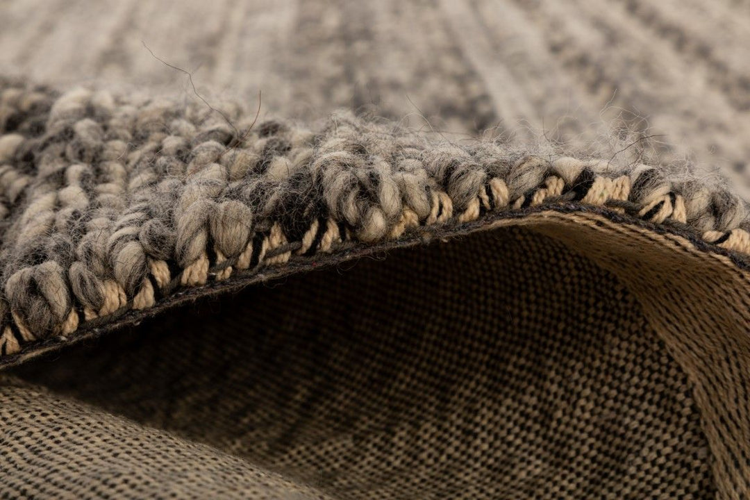 HARLEY HAND WOVEN PURE NZ WOOL SIlver Grey  FLOOR RUG