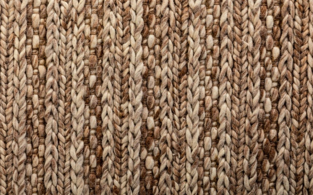 HARLEY HAND WOVEN PURE NZ WOOL TAUPE FLOOR RUG