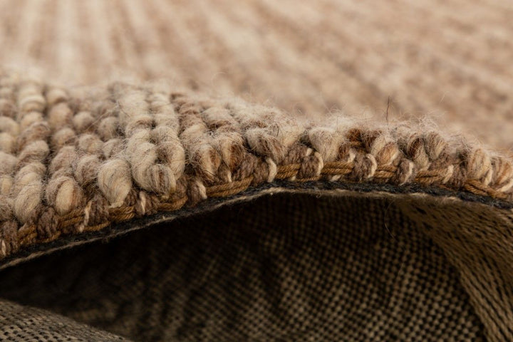 HARLEY HAND WOVEN PURE NZ WOOL TAUPE FLOOR RUG