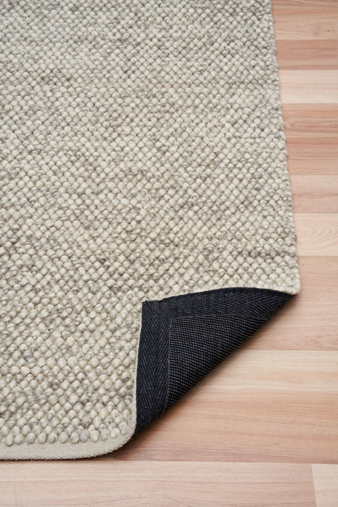Fame Textured Loop Beige SILVER Floor rug