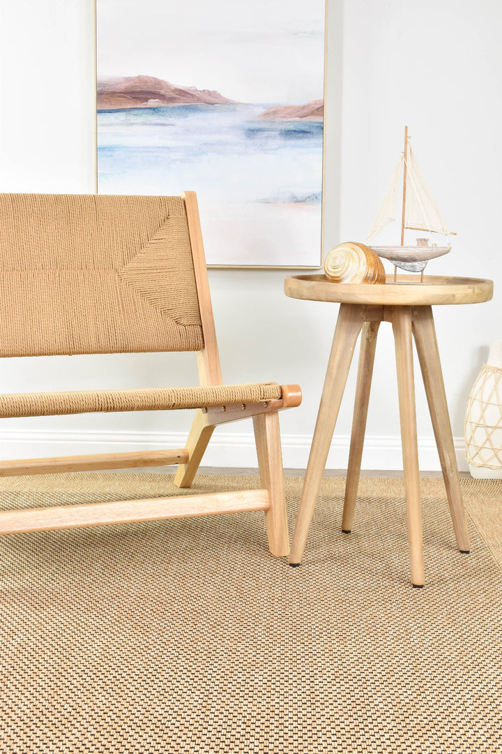 Outdoor INDOOR Sisal Sand Black Rug 3900-820