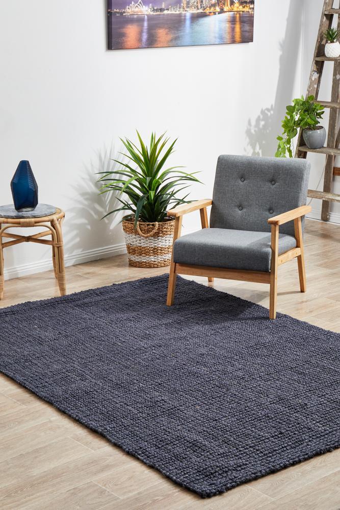 Jasmine Navy Jute Rug - All Modern Design