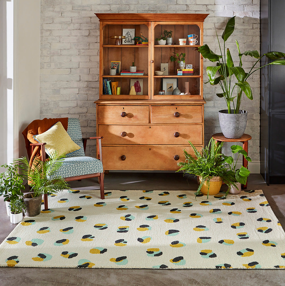Scion Leopard Dots - Pebble Sage 125206 Rug