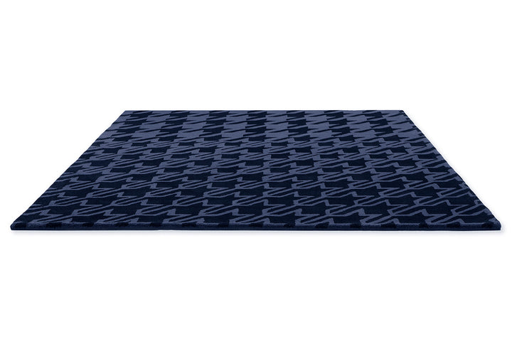 Ted Baker Houndstooth Dark Blue 162808 Rug