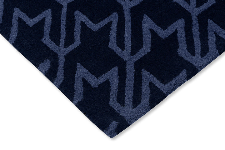 Ted Baker Houndstooth Dark Blue 162808 Rug