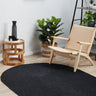 Bondi Black Oval Rug
