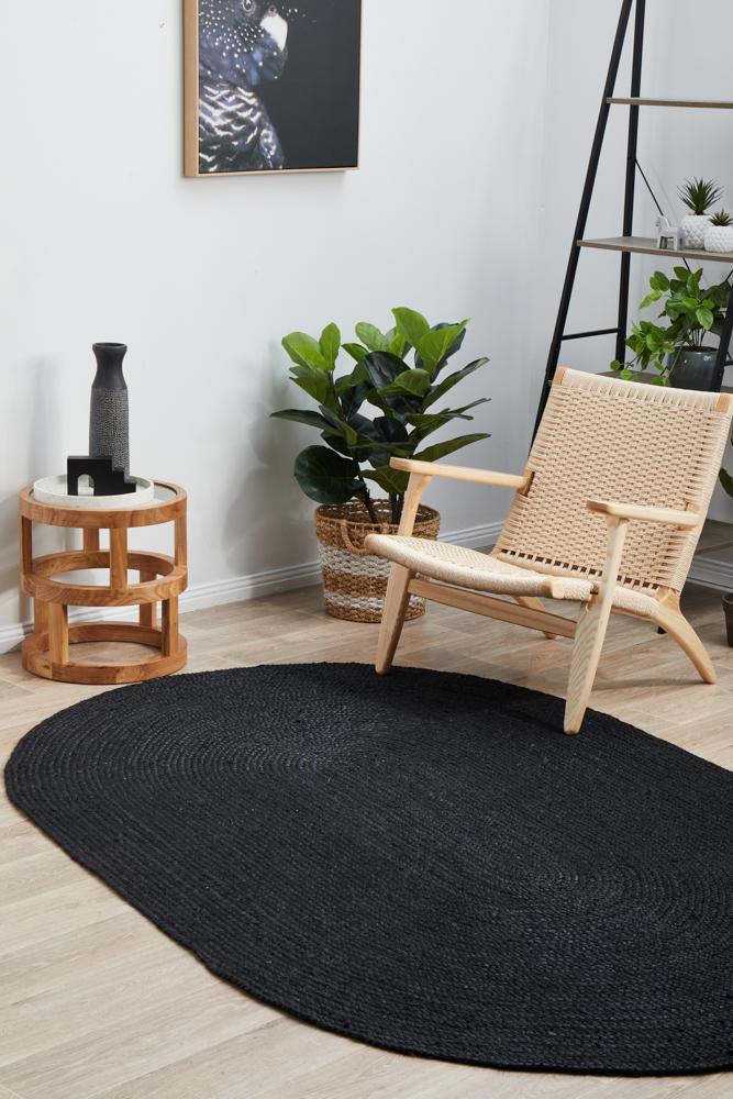 Bondi Black Oval Rug - All Modern Design