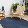 Bondi Jute Navy Oval Rug