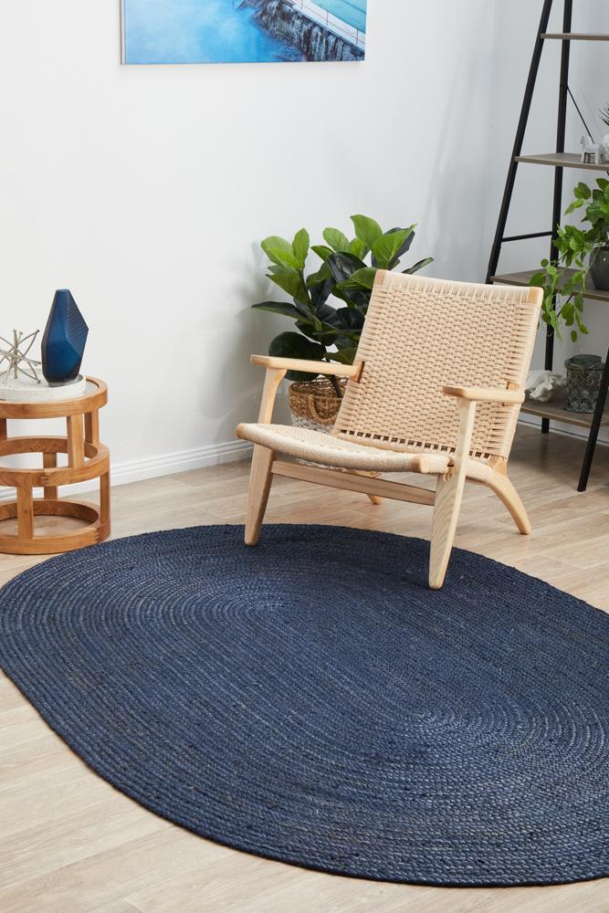 Bondi Navy Oval Rug - All Modern Design