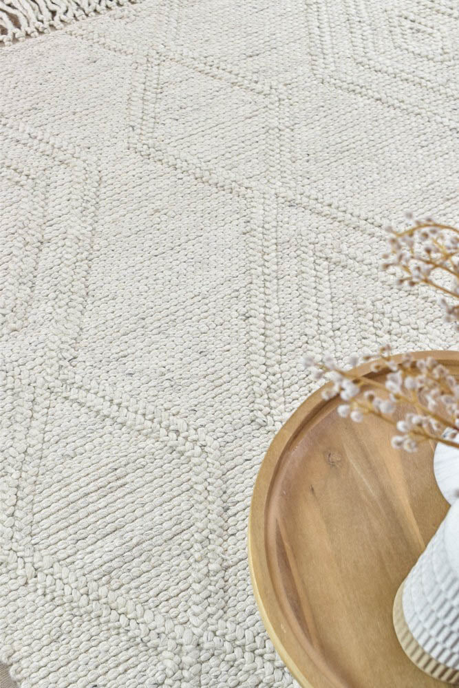 Lapis Ivory HAND WOVEN FLOOR RUG